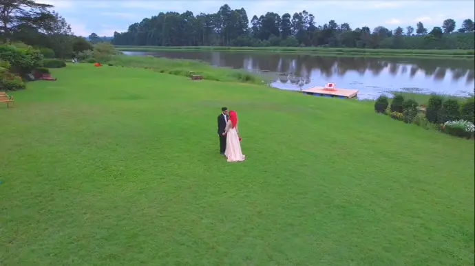 Wedding drone photo