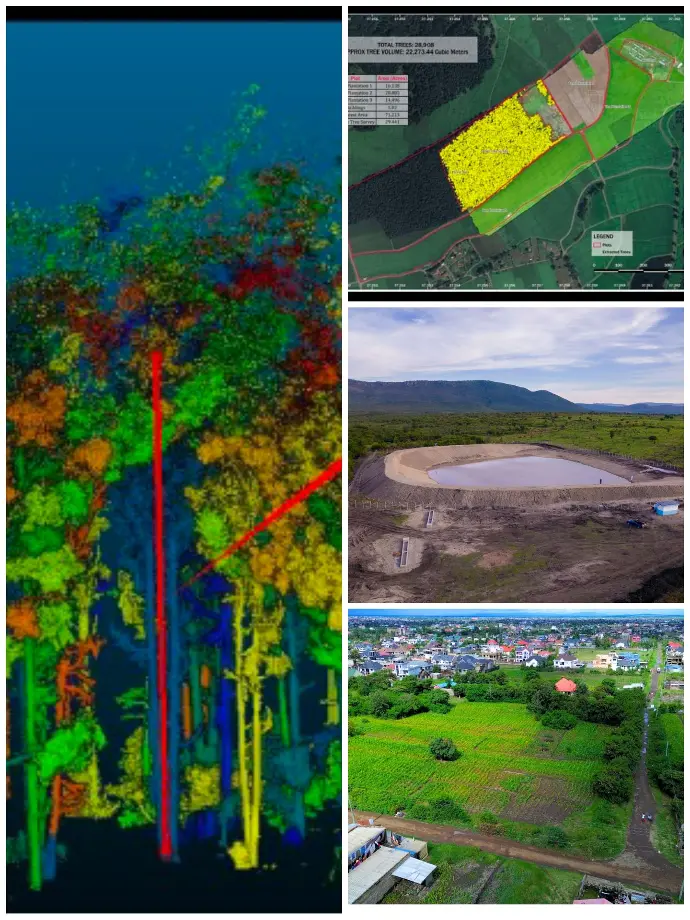 real estate photography Lidar topography and real estate drone picture